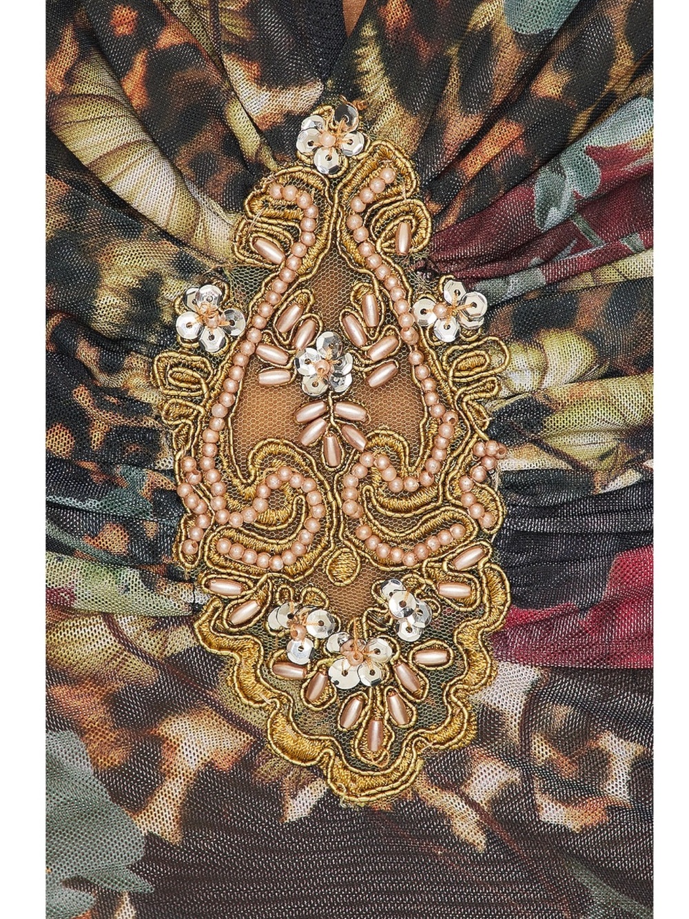 Jaded London Plunge Halter Mini Dress with Floral & Leopard Print Worn Once - Picture 4 of 4